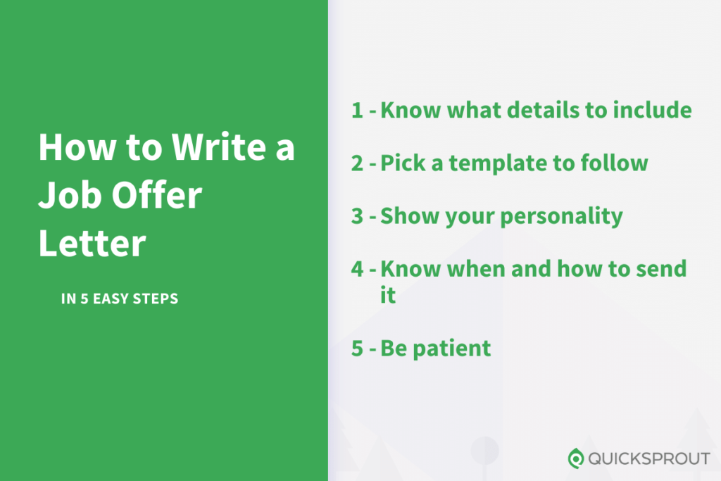 How to write a job offer letter in 5 easy steps.