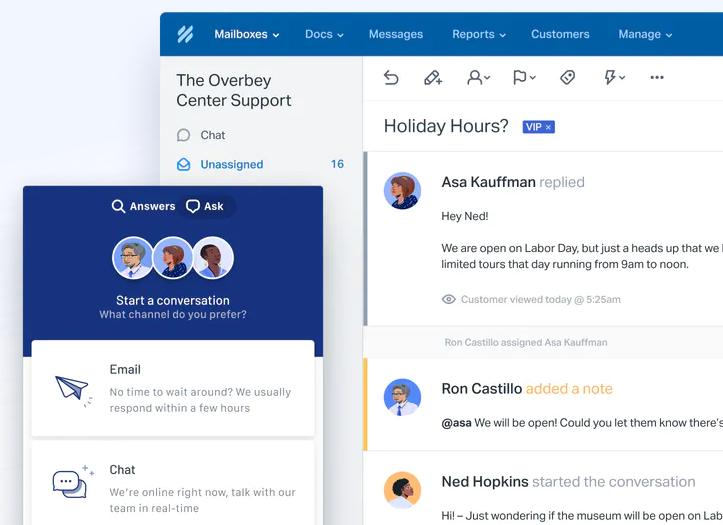 HelpScout shared inbox for customer service 