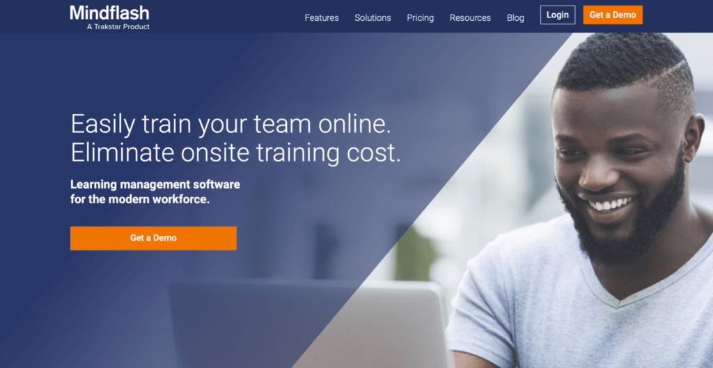 Mindflash learning management system software homepage.