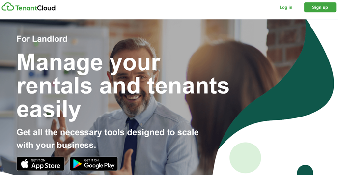 TenantCloud property management software homepage.