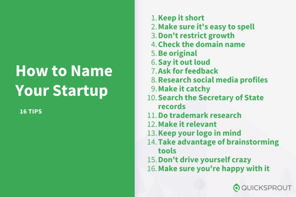 How to name your startup - 16 tips