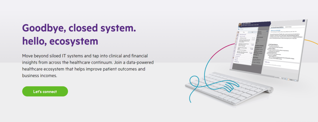 athenahealth medical software let's connect CTA with value proposition statement.