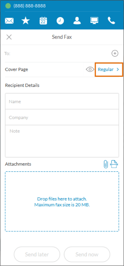 RingCentral mobile fax app