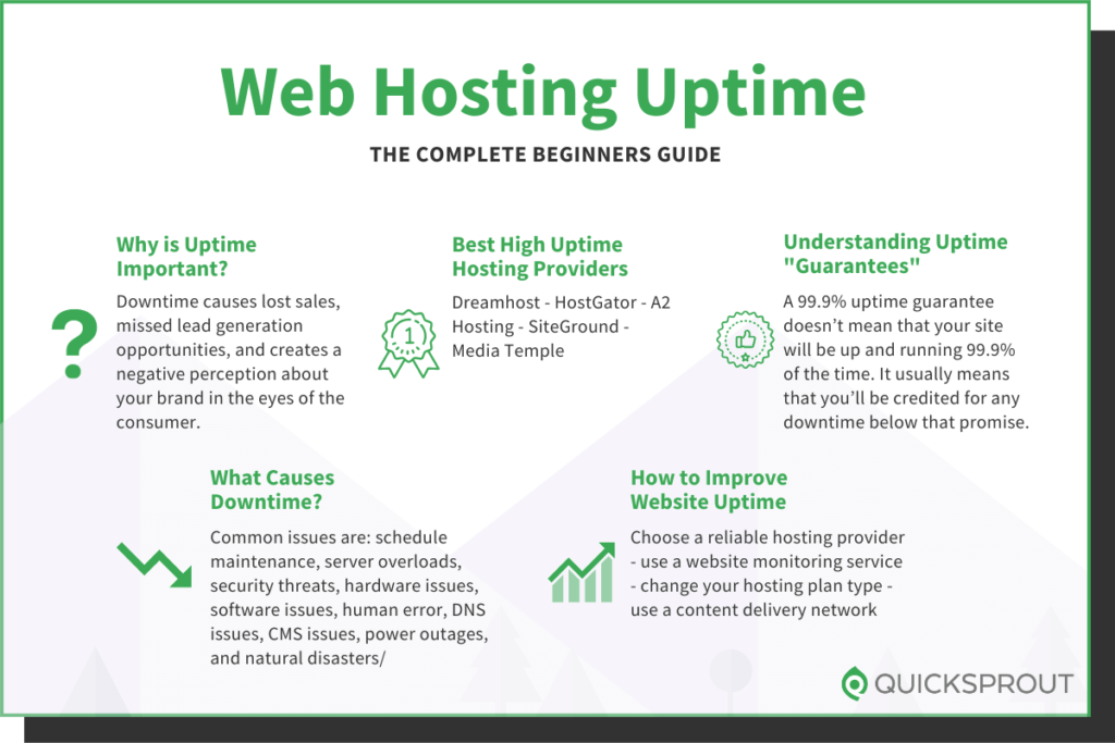 Quicksprout.com's complete beginner's guide to web hosting uptime.