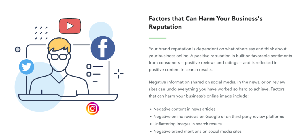 NetReputation image of factors that can harm your business's reputation