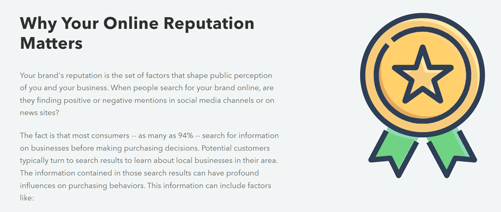 NetReputation "Why Your Online Reputation Matters" page