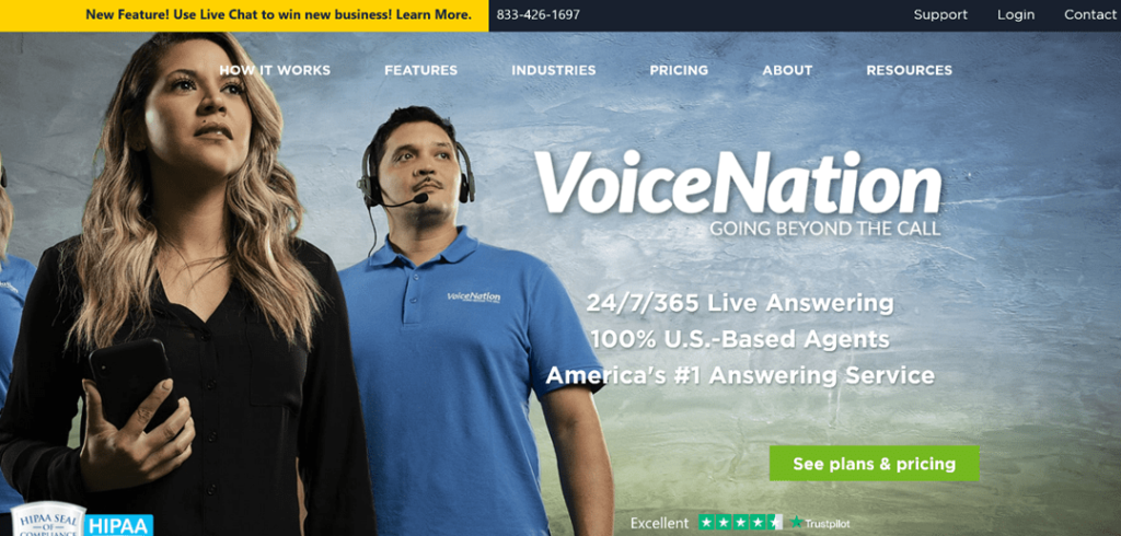 VoiceNation home page