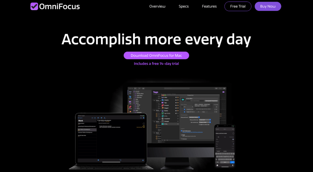 OmniFocus home page