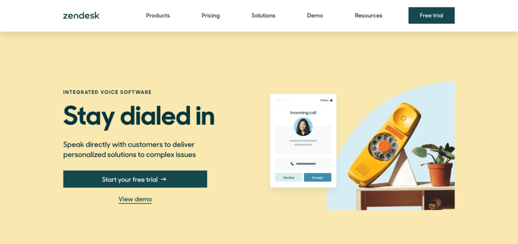 Zendesk home page