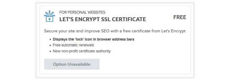 Let's Encrypt SSL Certificate for personal websites