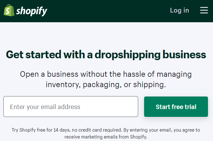 Shopify dropshipping business options