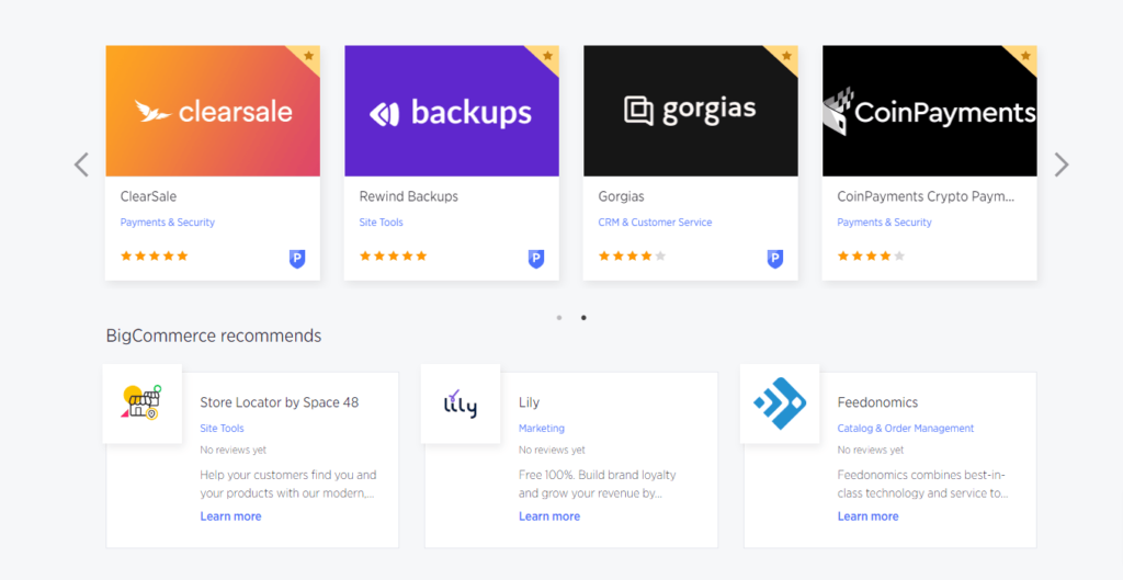 BigCommerce app store