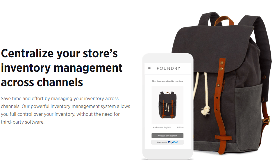 BigCommerce inventory management page