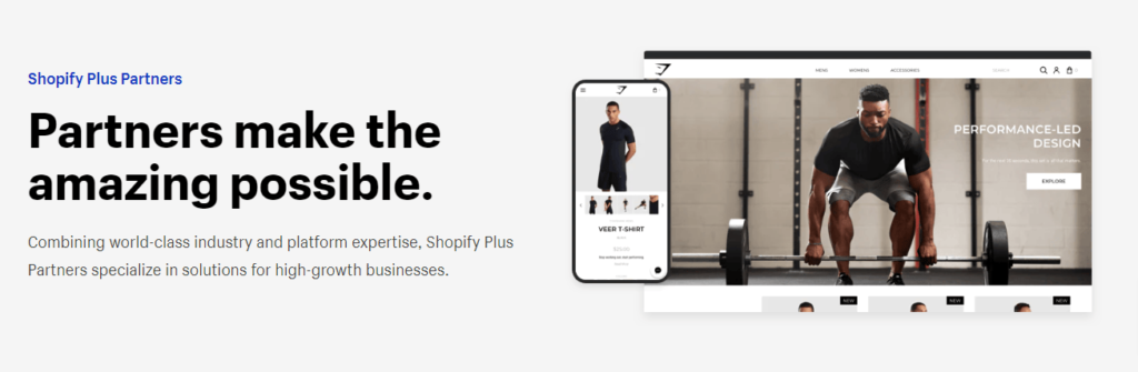 Shopify Plus Partners page