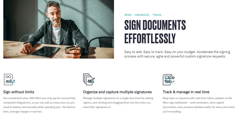 PDF editor collaborative features page to sign documents effortlessly