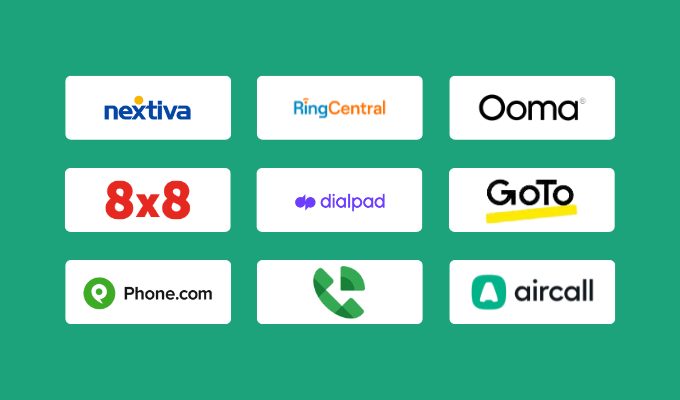 Company logos for our best VoIP providers reviews