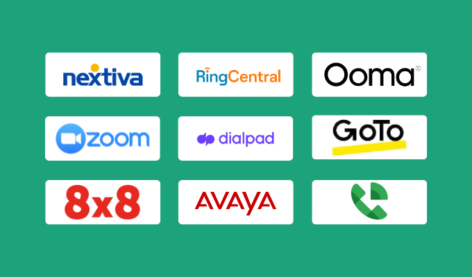 Company logos for our best cloud-based phone systems reviews