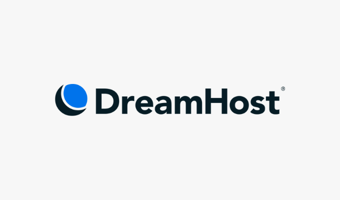 Company logo for DreamHost, one of our best GoDaddy alternatives