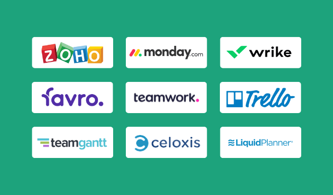 Company logos for our best Trello alternatives and competitors