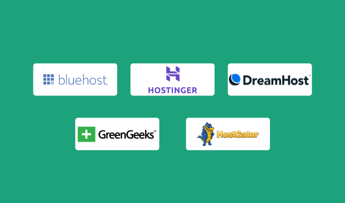 Company logos for the best web hosting for small business