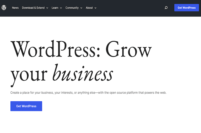 WordPress.org Homepage
