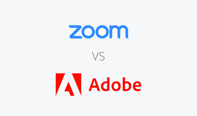 Product logos for Zoom vs. Adobe Connect
