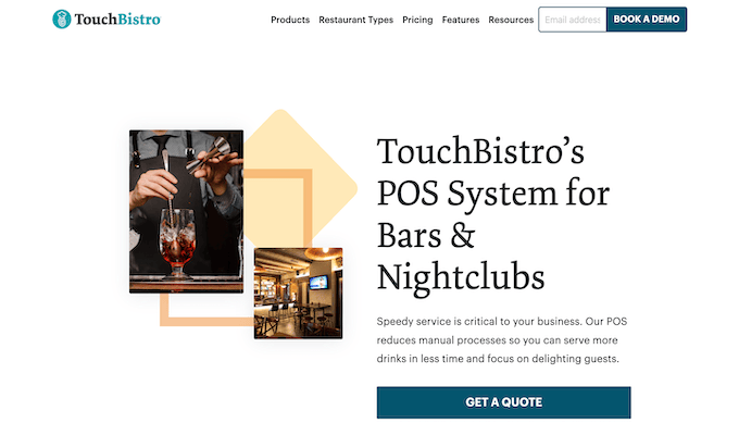 TouchBistro home page.