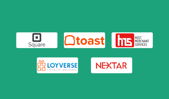 Company logos for our best free POS systems reviews