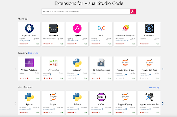 Visual Studio Code - Extension tools