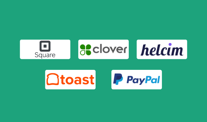 Company logos for our best credit card readers reviews