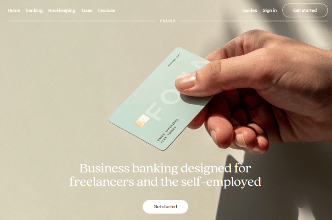 Found business banking home page