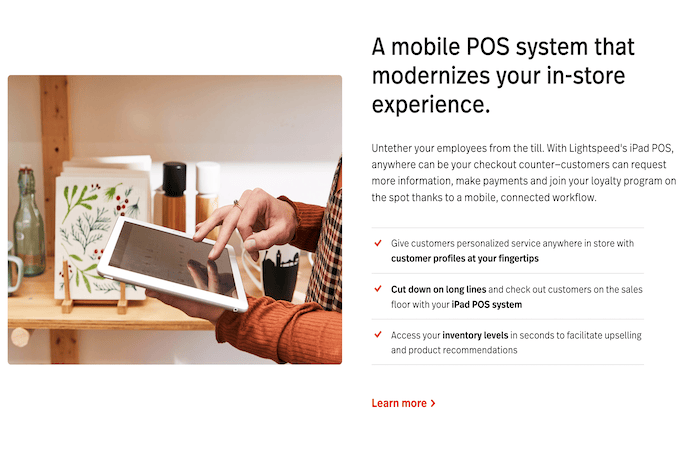 Lightspeed mobile POS system