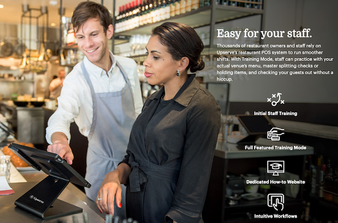 Upserve POS - Training mode feature and ease of use
