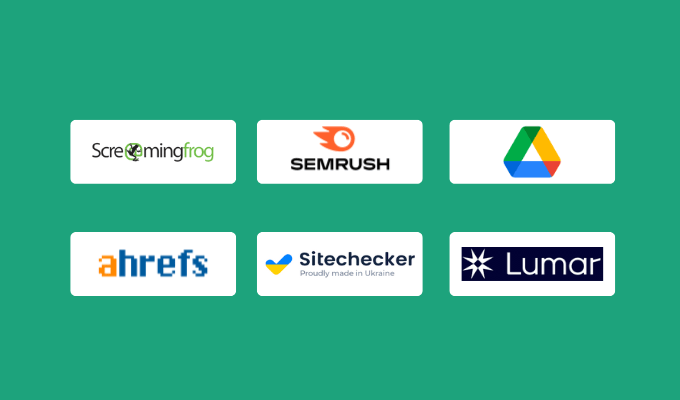 Company logos for our best technical SEO audit tools reviews.