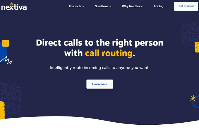 Nextiva call routing landing page