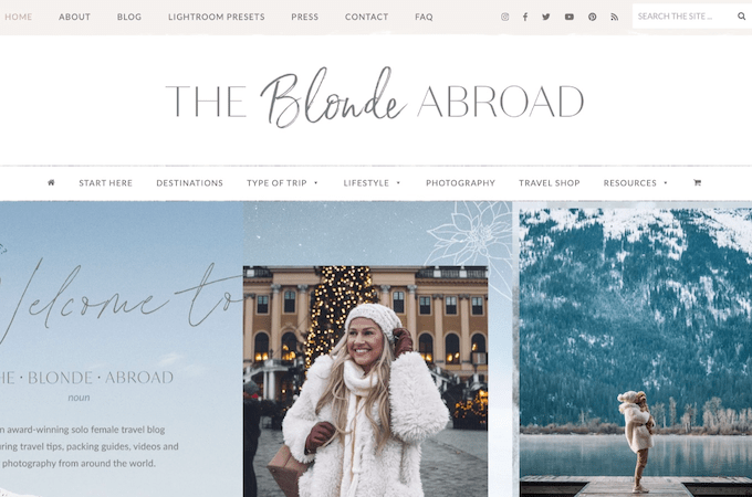 The Blonde Abroad homepage