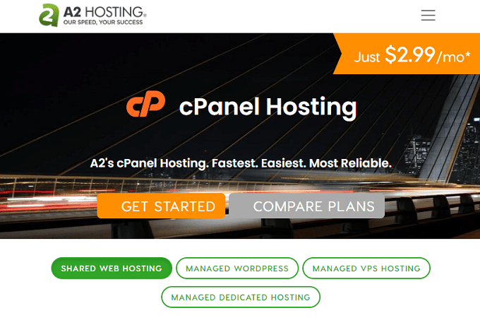 A2 Hosting cPanel hosting
