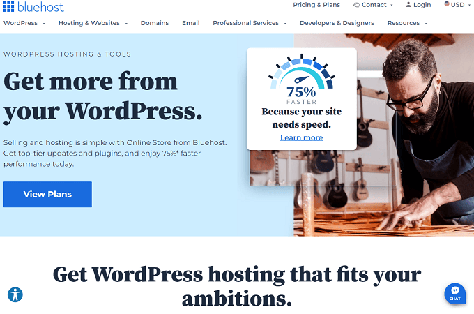 Bluehost WordPress hosting