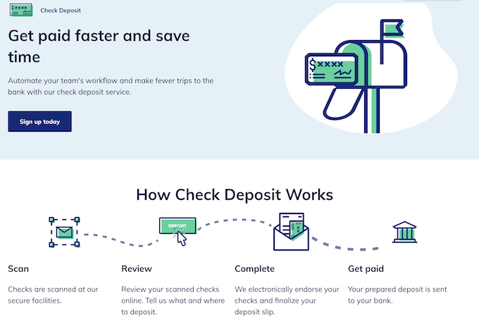 Earth Class Mail check deposit process