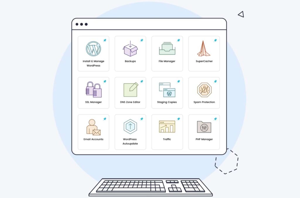 SIteground client interface example
