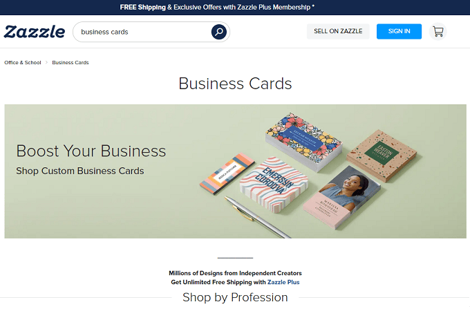 Zazzle business cards