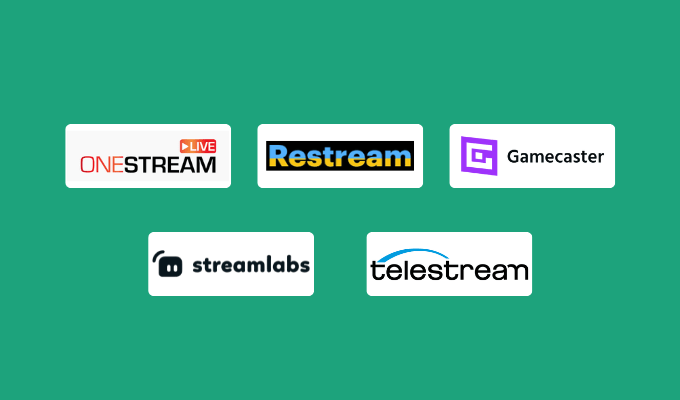 Company logos for our best streaming software