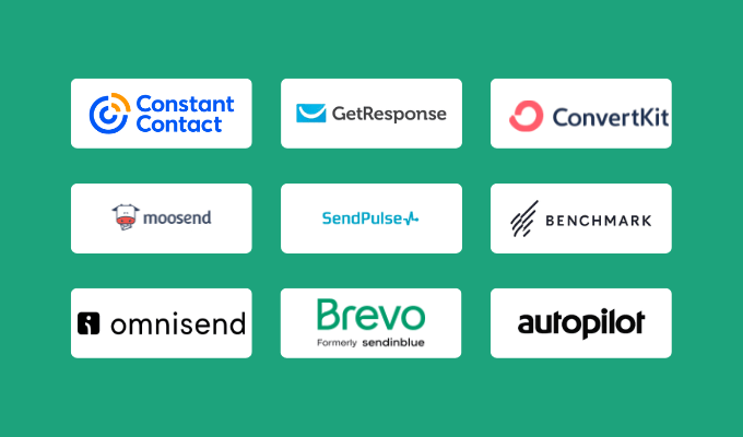 Brand logos for best email auto responder. 