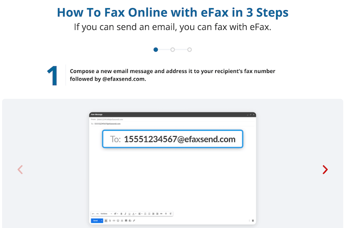 Step 1 of How to Fax Online with eFax in 3 Steps