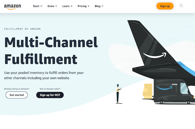 Amazon FBA multi-channel fulfillment landing page