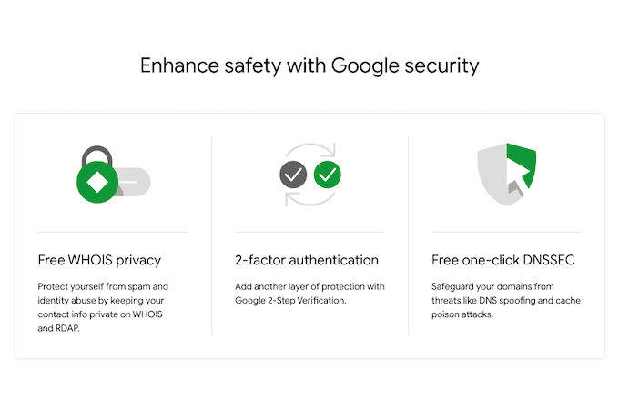 Google Domains security features