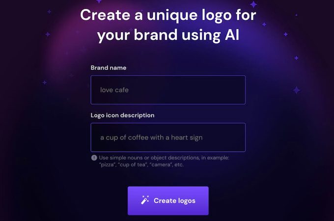 Hostinger AI logo builder screen