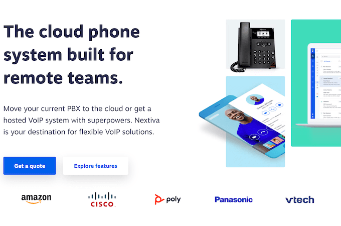 Nextiva cloud-based phone system landing page