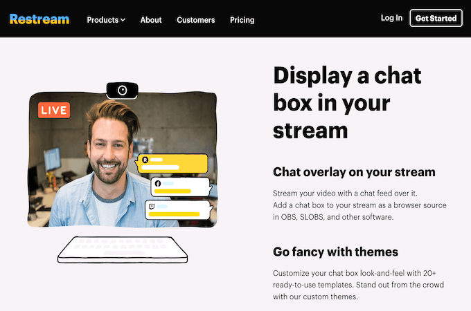 Restream chat box features