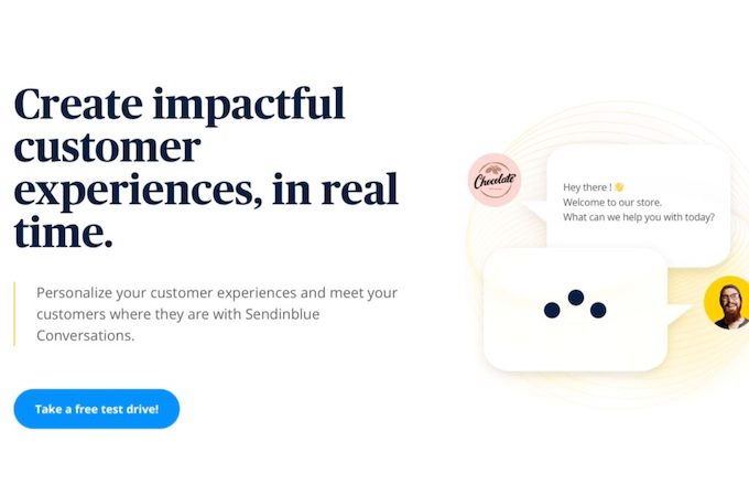 Sendinblue live chat image example